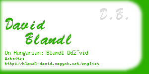 david blandl business card